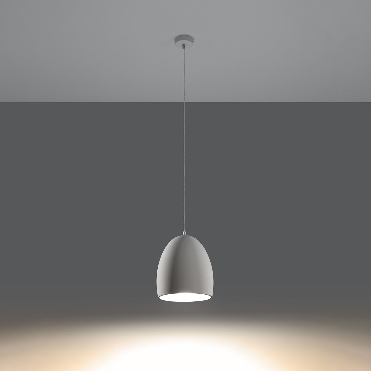 Suspension Céramique Blanc E27 1 Flawiusz blanc, EDEN