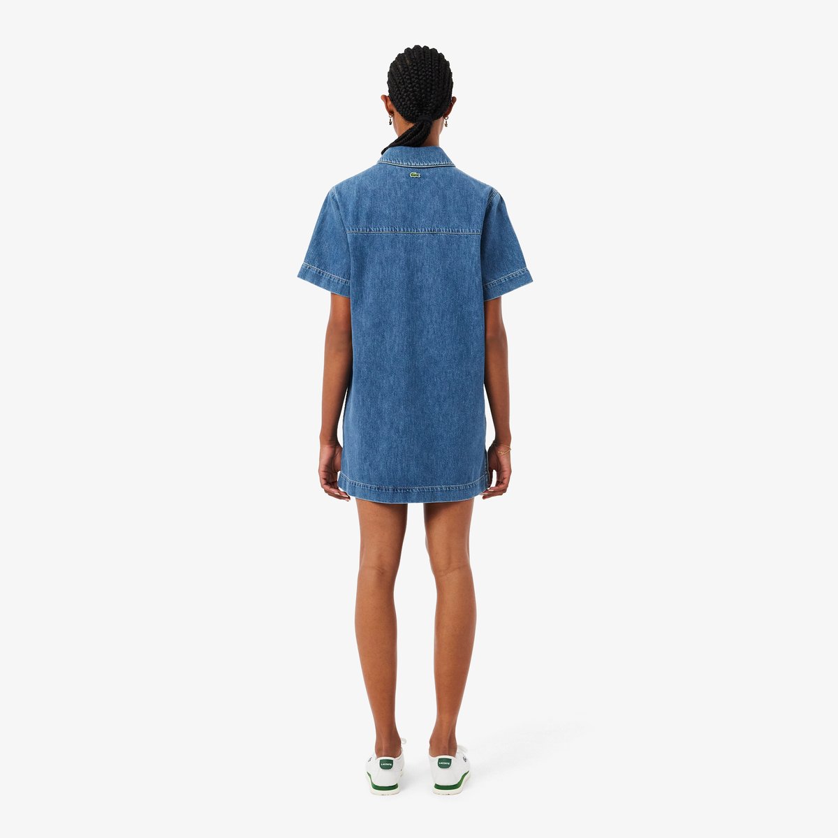Robe polo oversize denim bleu-36l, LACOSTE