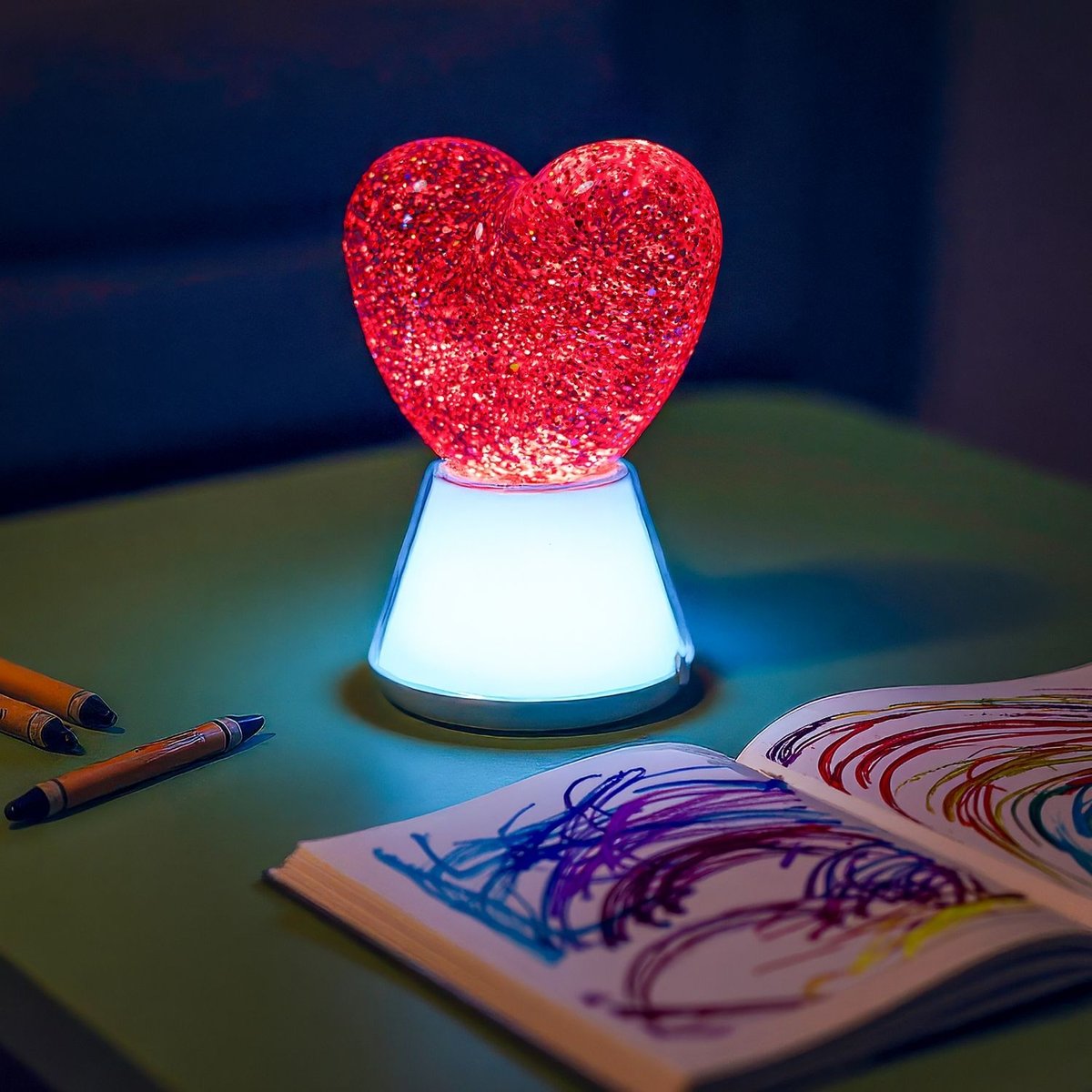 Lampe à paillettes blanc, LITTLE L