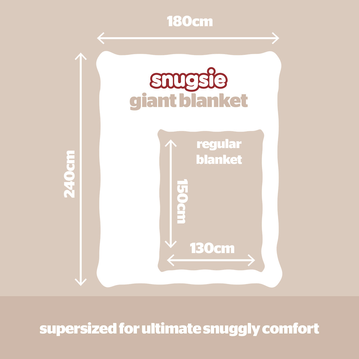 Snugsie Giant Cable Knit Family Blanket natural, SILENTNIGHT