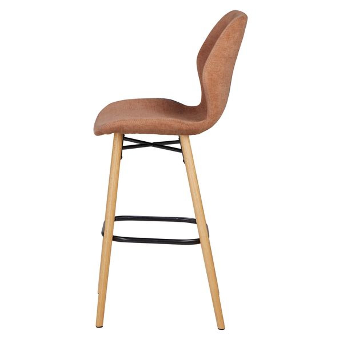 Chaise snack tissu soft touch noir marron nèfle, ZAGO