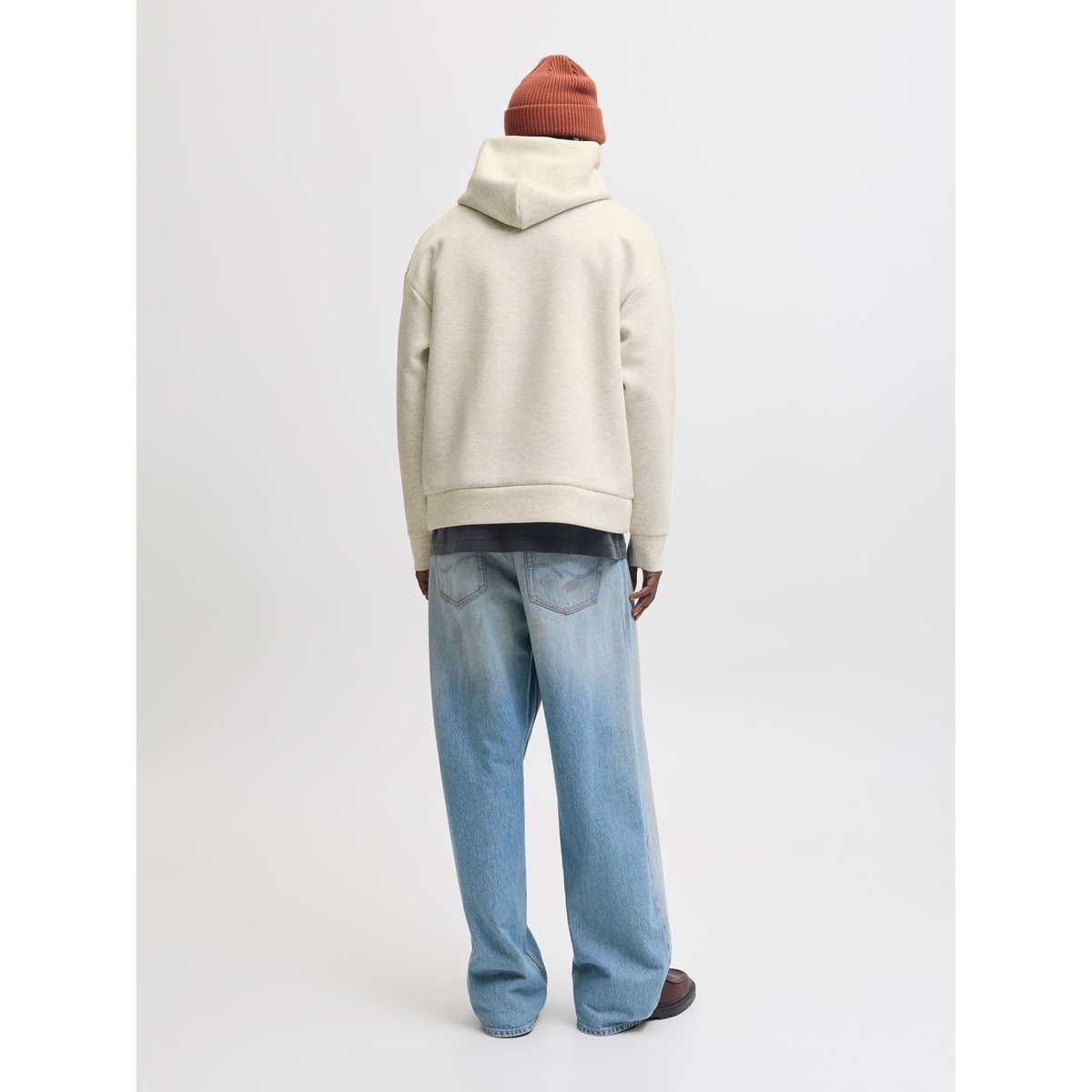 Sweat À Capuche white melange, JACK & JONES