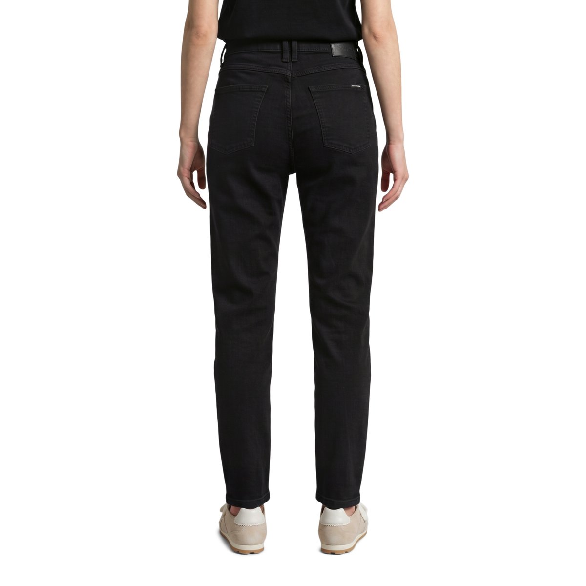 Jeans modèle Freja boyfriend en coton biologique mélangé stretch noir, MARC O’POLO DENIM