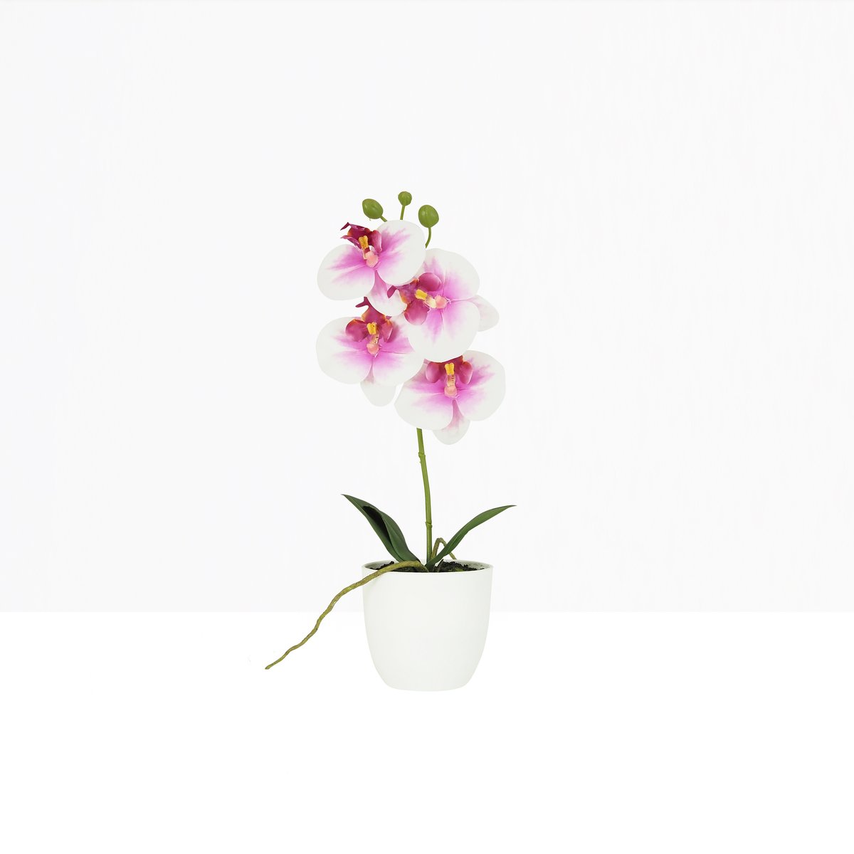 Orchidée artificielle blanc-fuchsia 35cm autres, LIGNE DECO