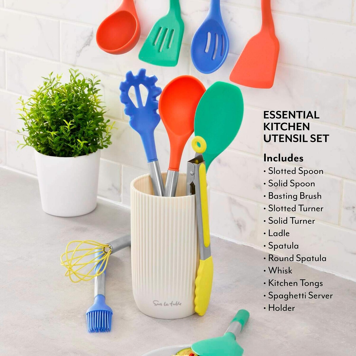 Colour Me Happy 12-Piece Assorted Utensil Set multi-coloured, SUR LA TABLE
