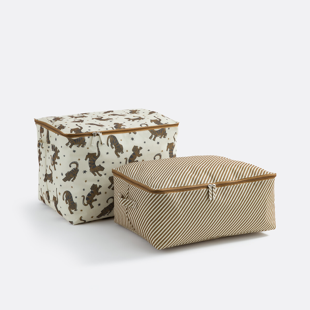 Lot de 2 housses de rangement, Tigris imprimé animal, LA REDOUTE INTERIEURS