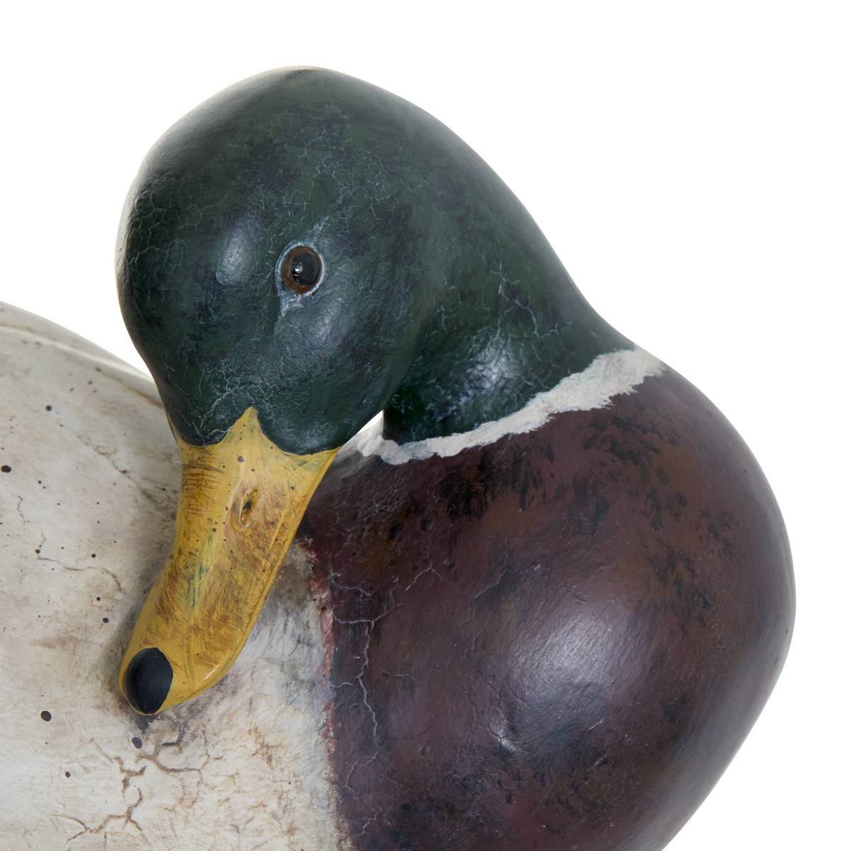 Statuette canard L28,5cm VITTO gris, ATMOSPHERA