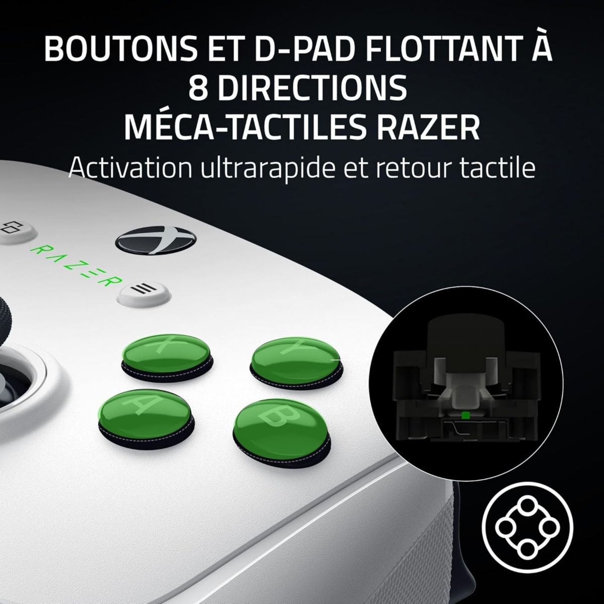 Manette Wolverine V3 Pro Blanche couleur unique, RAZER