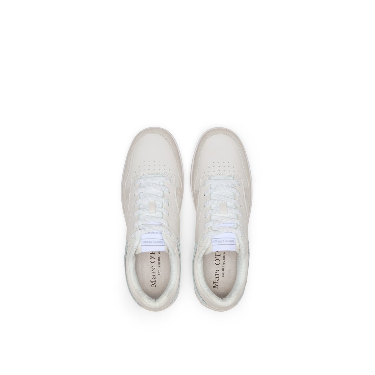 Baskets en cuir de vache de haute qualité blanc, MARC O'POLO