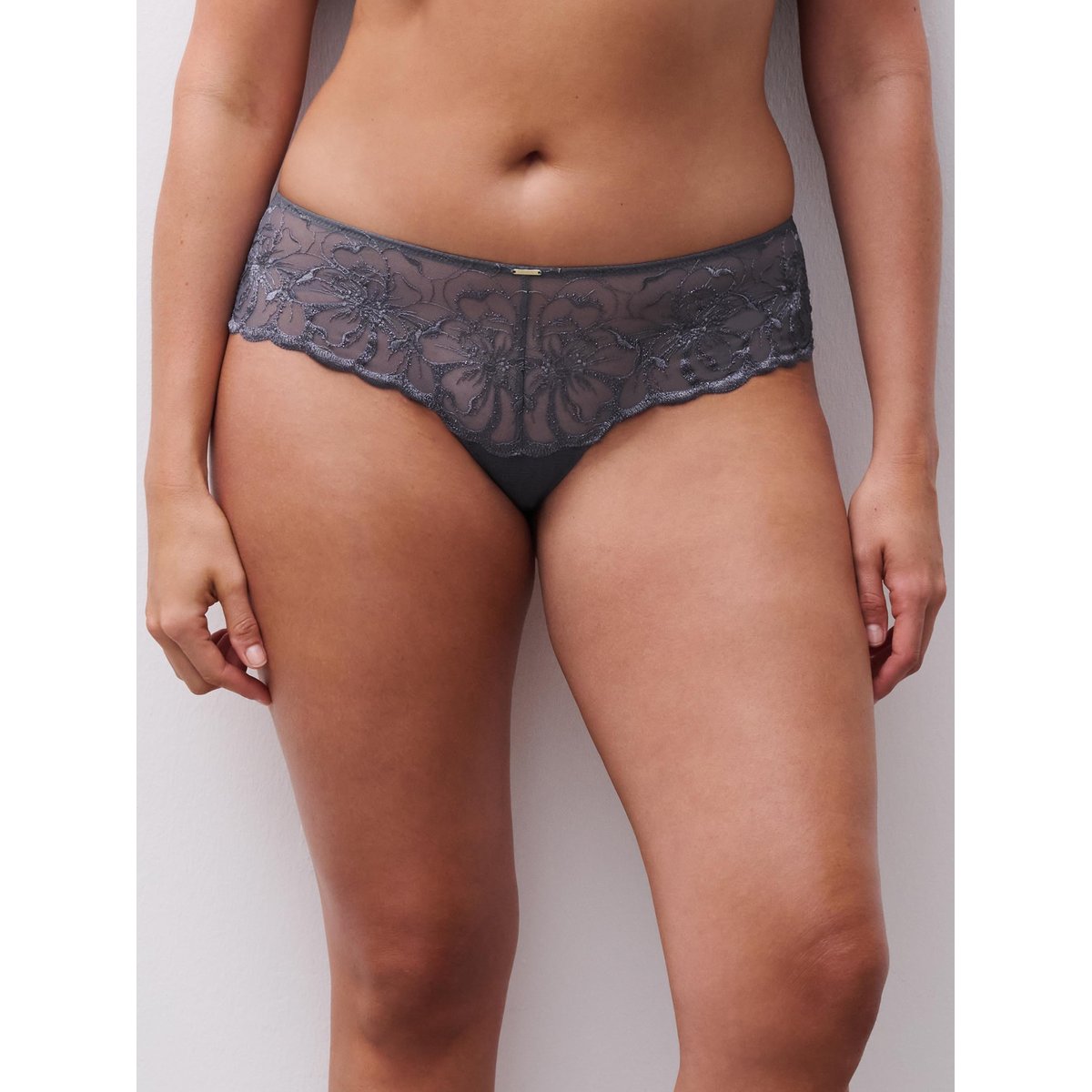Shorty dégagé FLEURS fancy grey, CHANTELLE