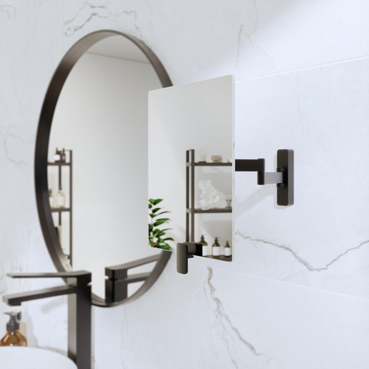 Miroir rectangulaire, NEO noir, SENSEA