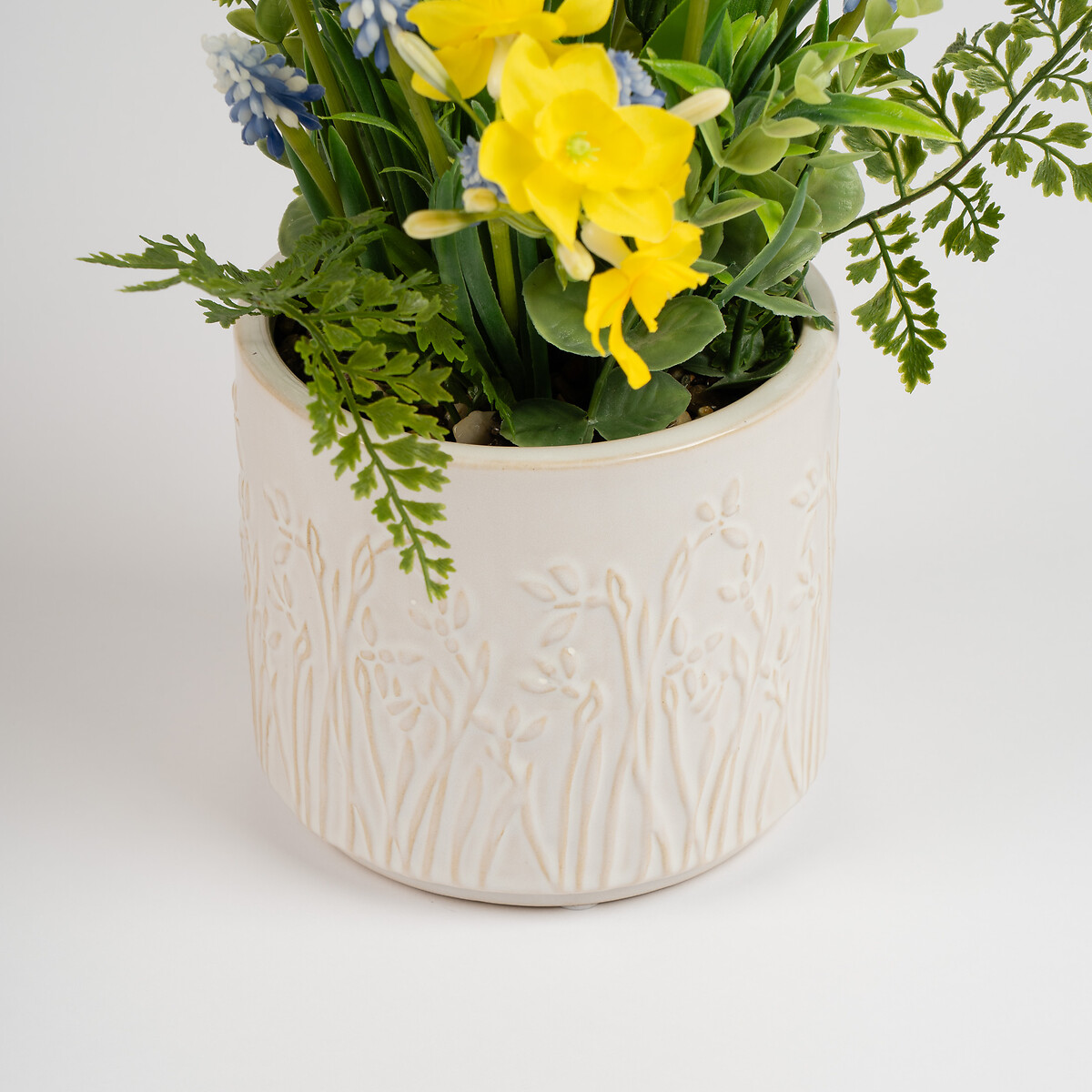 Large Mixed Spring Florals Planter yellow, SO'HOME