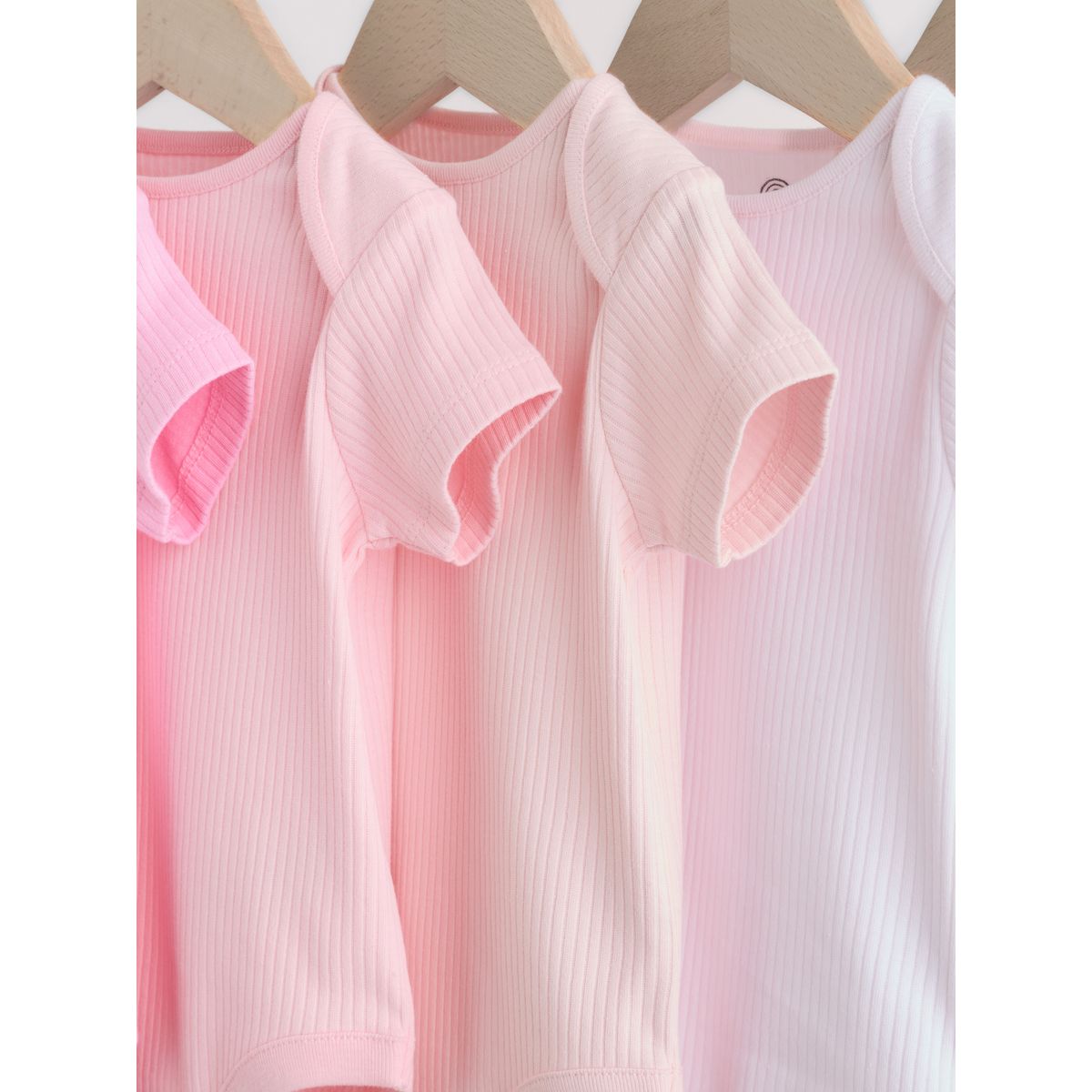 Body bébé à manches courtes, lot de 5 rose/blanc, NEXT