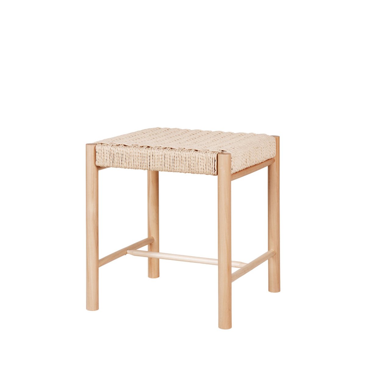 Tabouret en bois et corde H46,5cm- ABANO naturel, HOUSE NORDIC