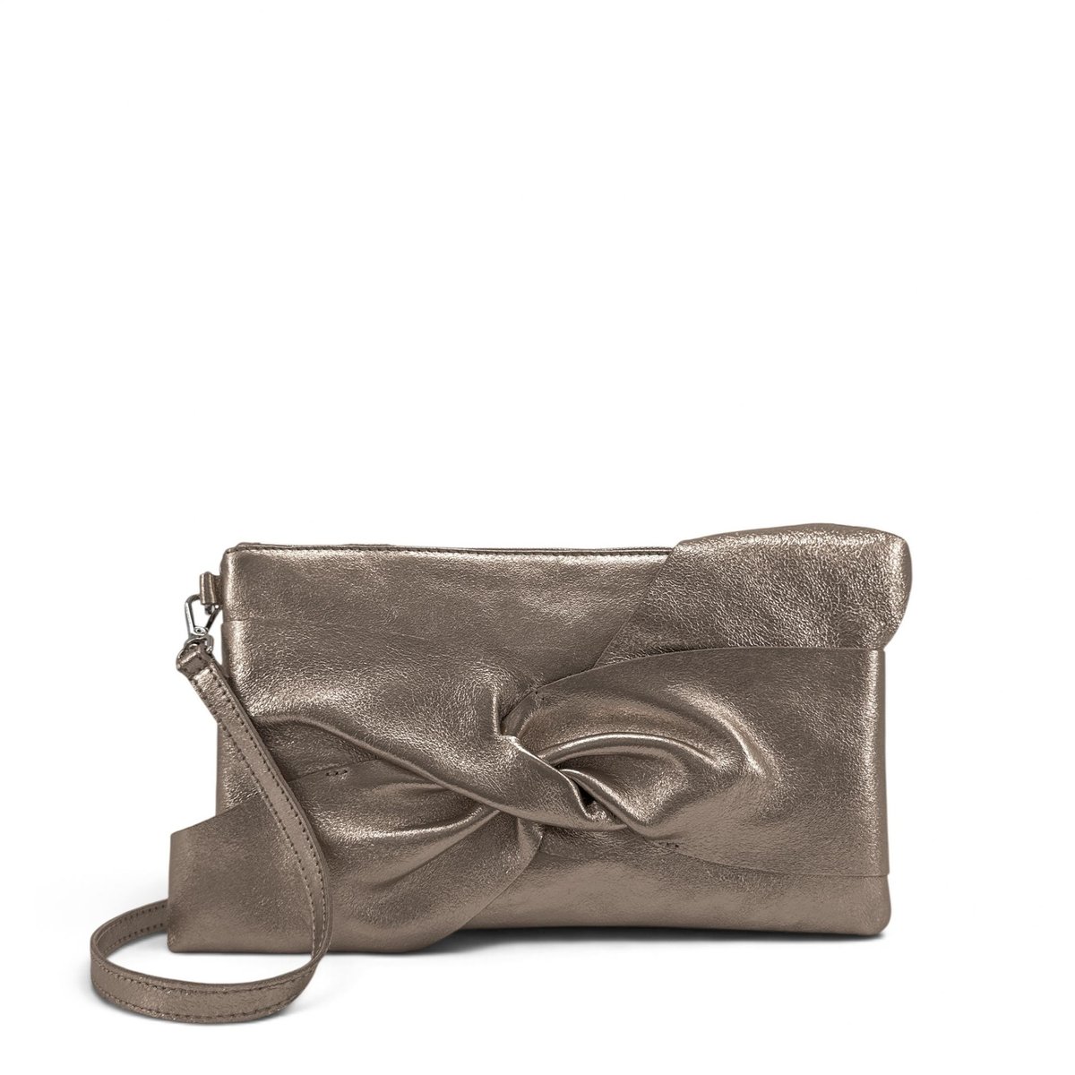 Pochette en cuir irisé SHERAZADE champagne, OH MY BAG