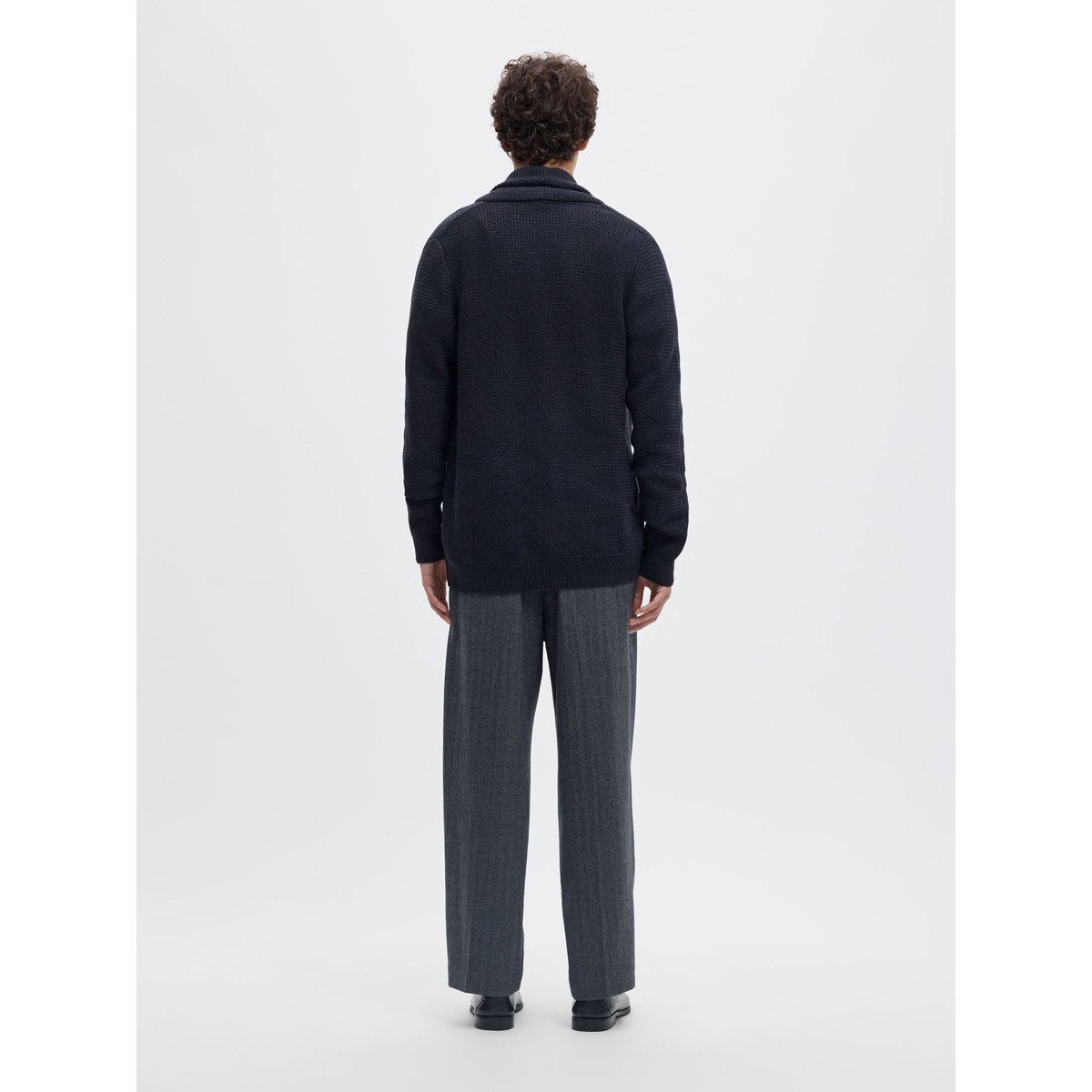 Cardigan En Maille maritime blue, SELECTED