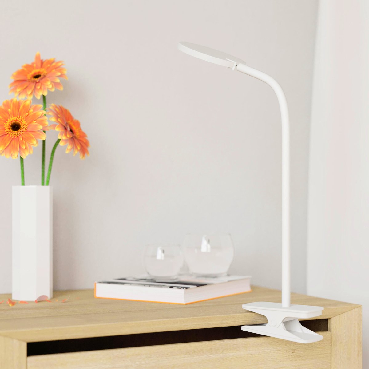 Lampe de bureau tactile dimmable, STARLA blanc, INSPIRE