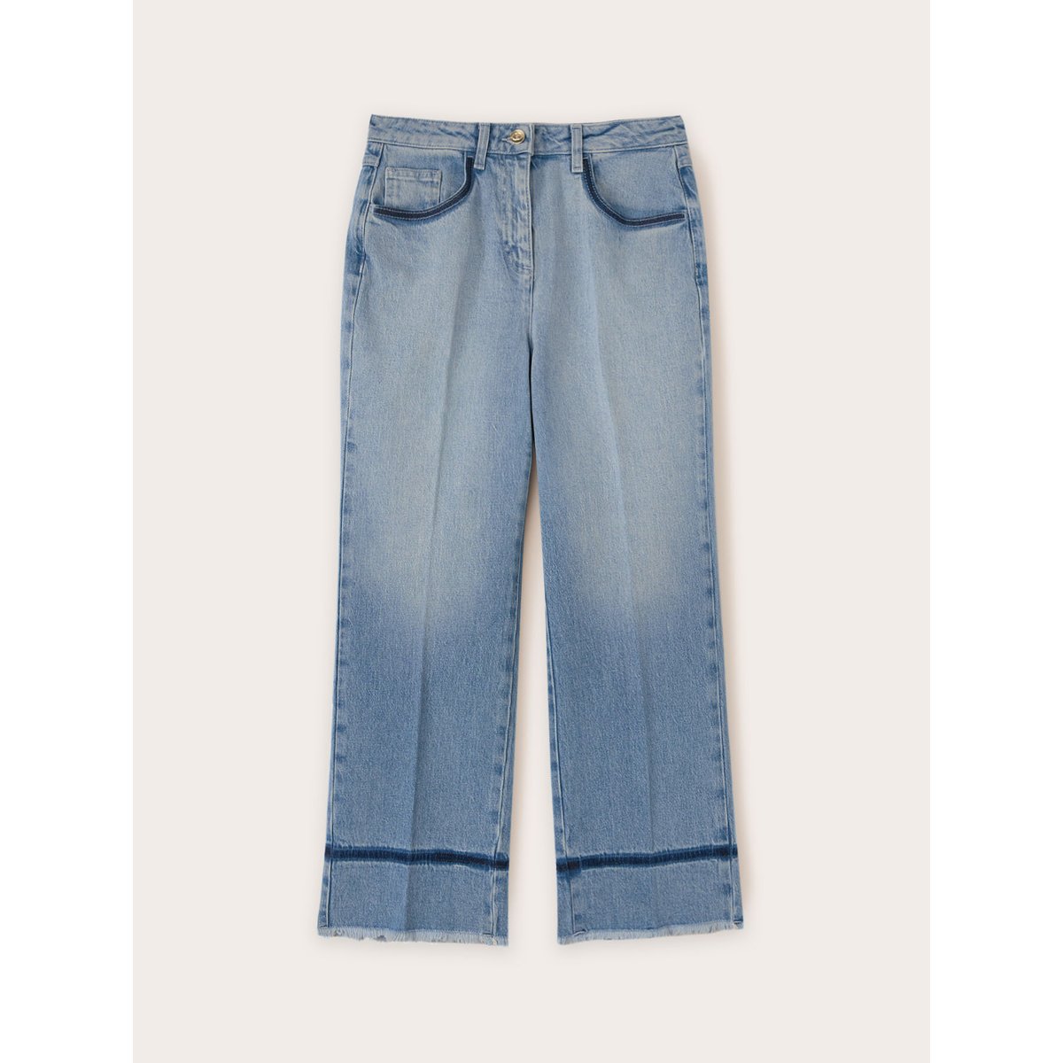 Jean raccourci bleu clair light - blue, MOTIVI