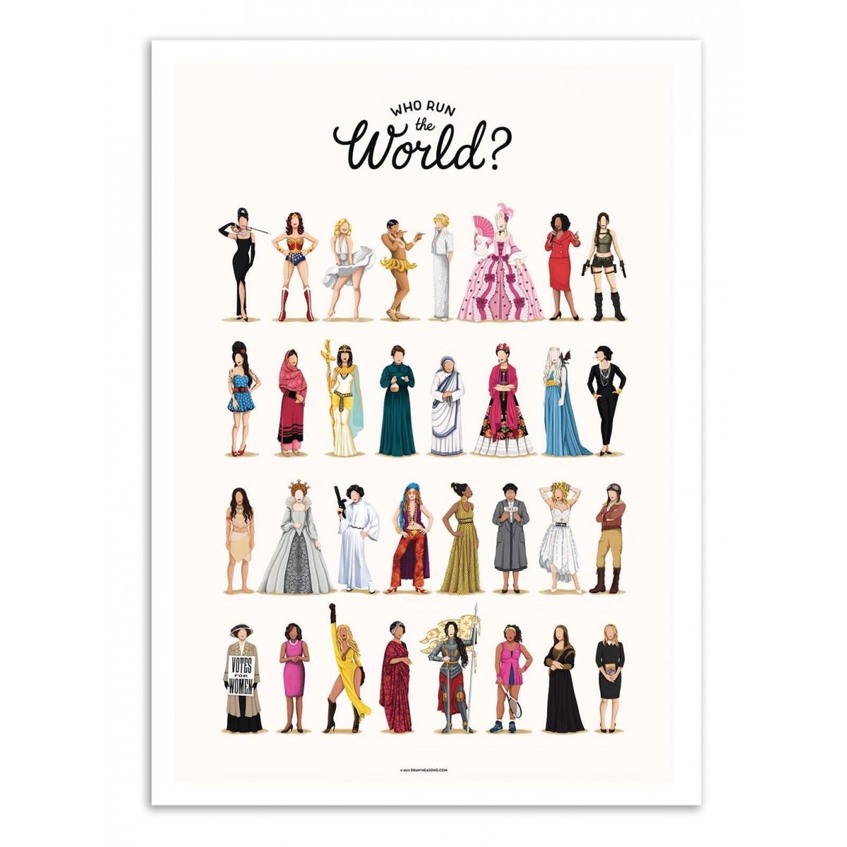 Affiche d'art - Run the world - Nour Tohme affiche d'art, WALL EDITIONS