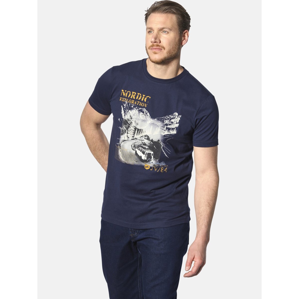 T-shirt HAKSE bleu foncé, JAN VANDERSTORM