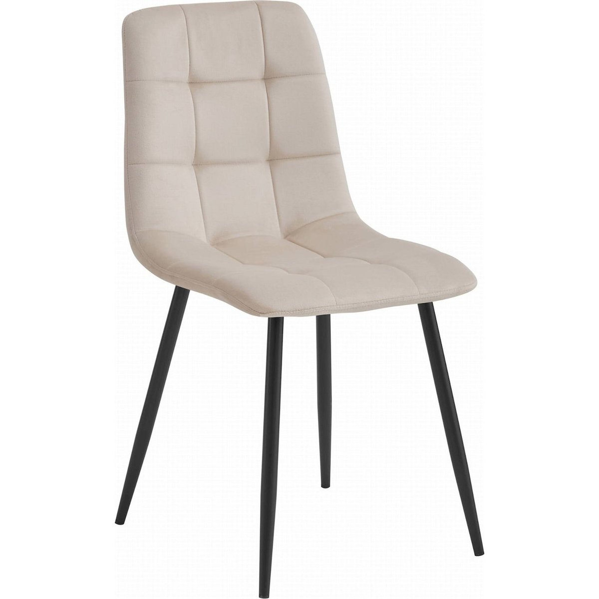 Chaise rembourrée velours collection KARA gris velours, RECOLLECTION