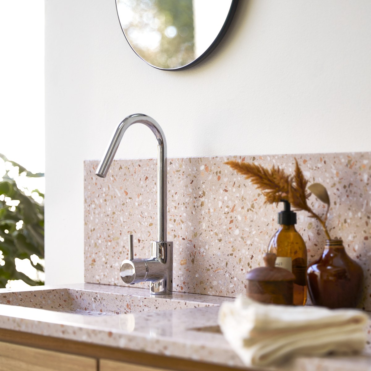 Crédence en Terrazzo premium, AVA rose, TIKAMOON