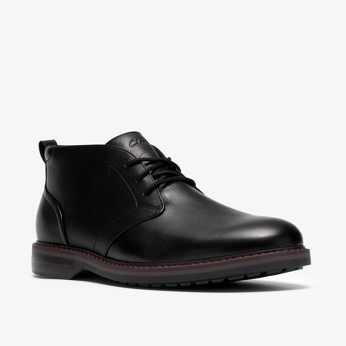 Boots mid en cuir, à lacets, ALDWIN2 CHUKKA noir, CLARKS