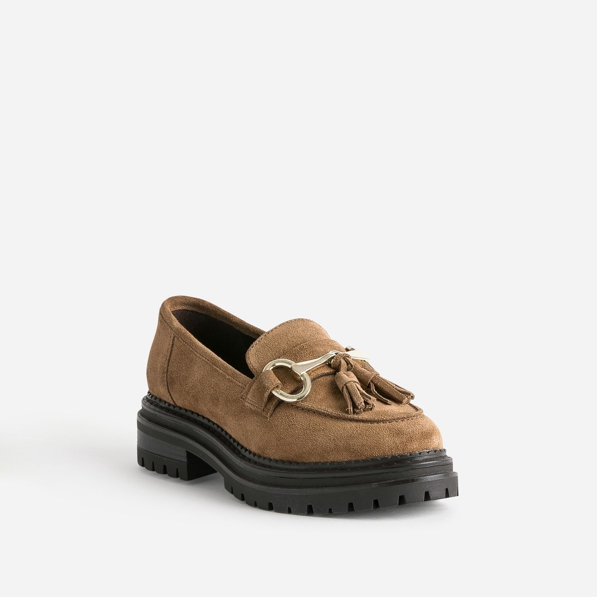 Mocassin en cuir JAHILLERA camel, TEXTO