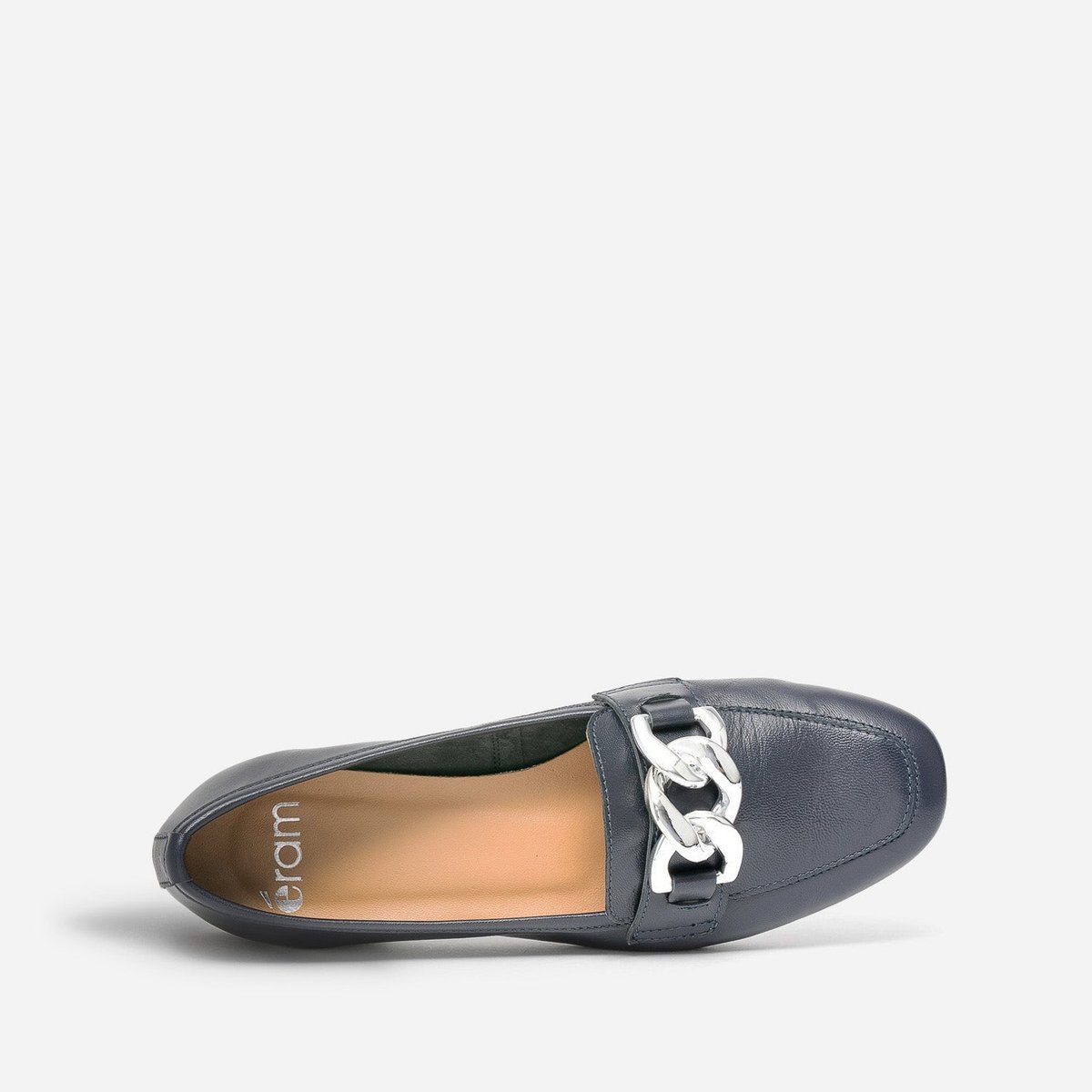 Mocassin en cuir FOGONY bleu fonce, ERAM