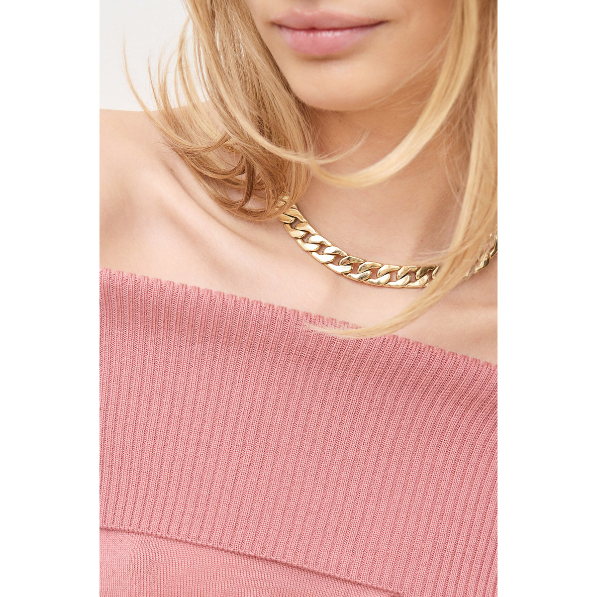 Pull droit col châle MARGE vieux rose, CAROLL