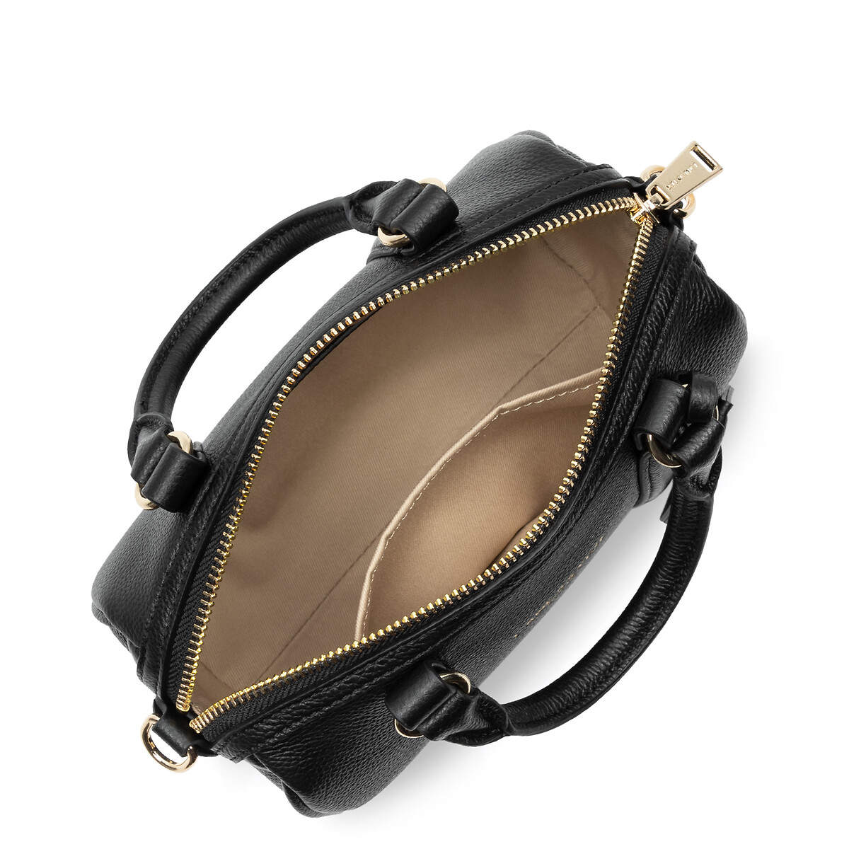Milano Ana S Leather Zip-Up Duffel Bag black, LANCASTER