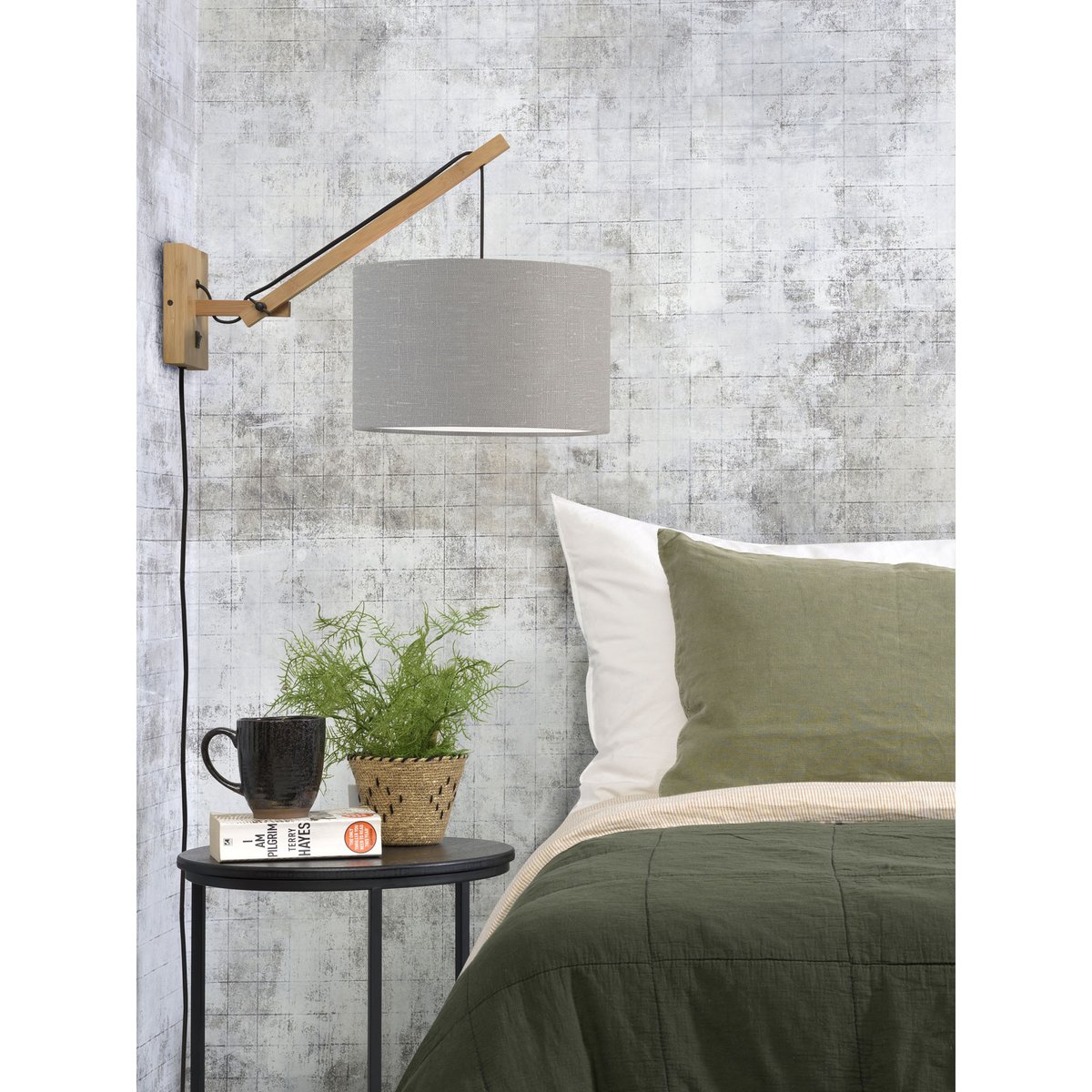 Applique Bambou ANDES gris clair, GOOD & MOJO