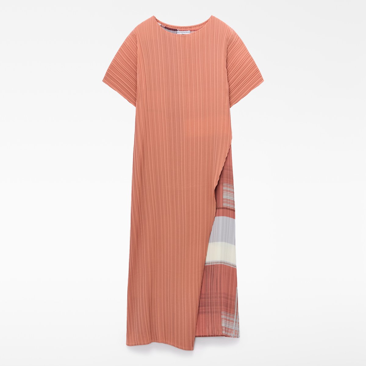 Robe asymétrique crinkle imprimée multicolor, ADOLFO DOMINGUEZ