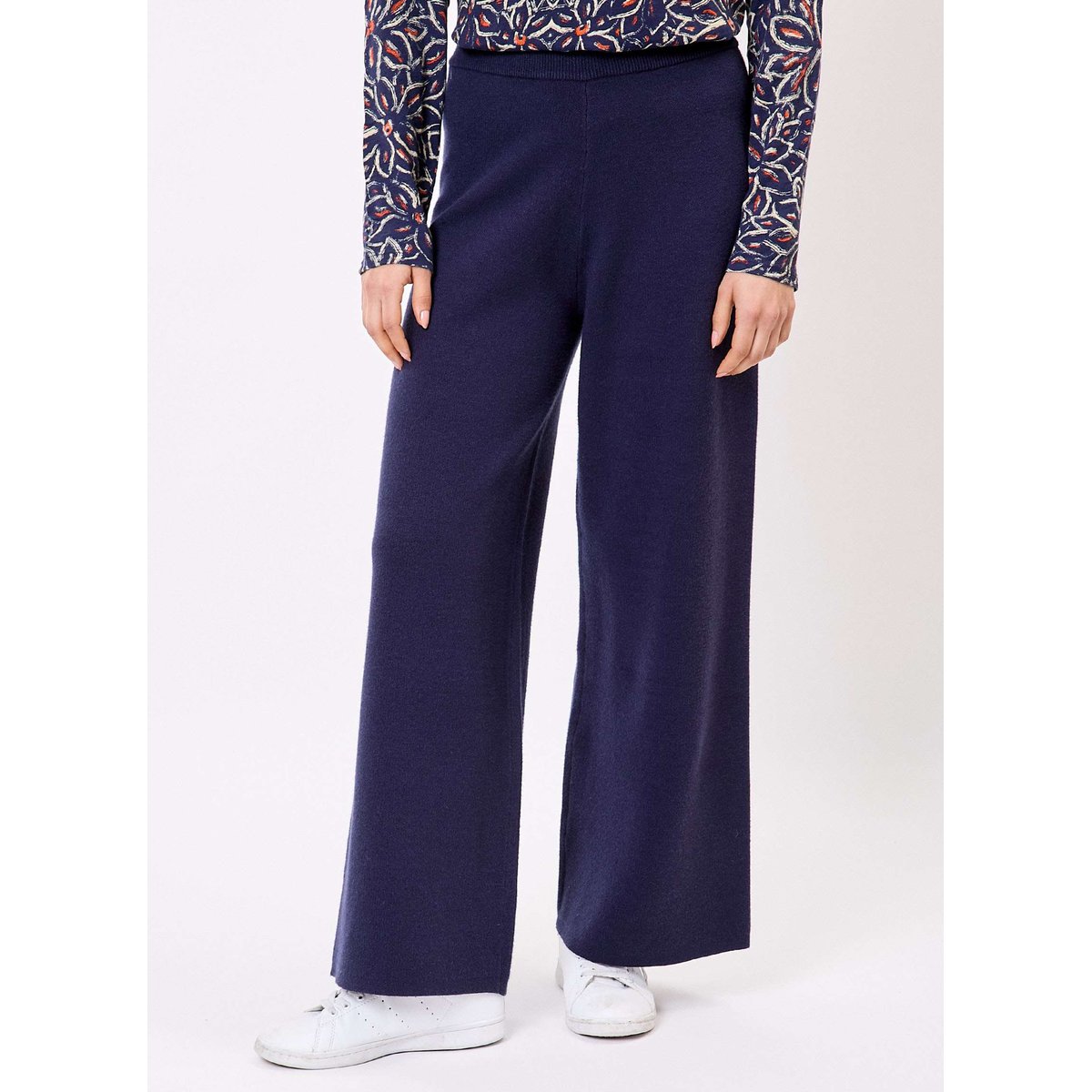 Pantalon maille large NICO marine bleu, LA FIANCÉE