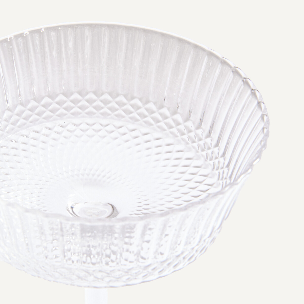 Lot de 6 coupes à champagne, en verre ciselé, ALUR transparent, AM.PM