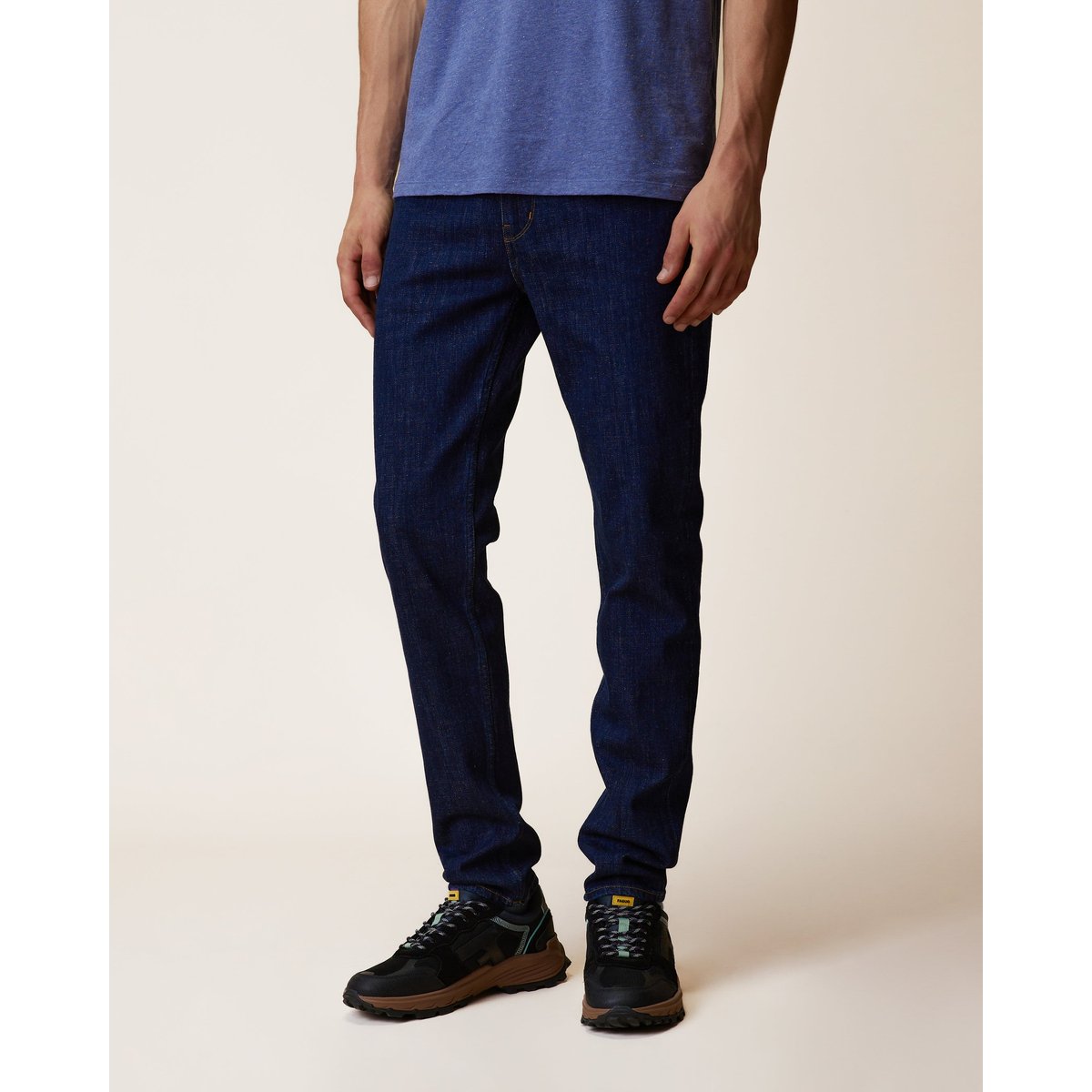 Jean denim brut stretch denim brut, FAGUO