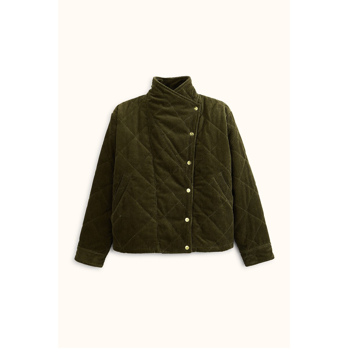 Veste matelassée en velours, KAPURO kaki, APACHES COLLECTIONS