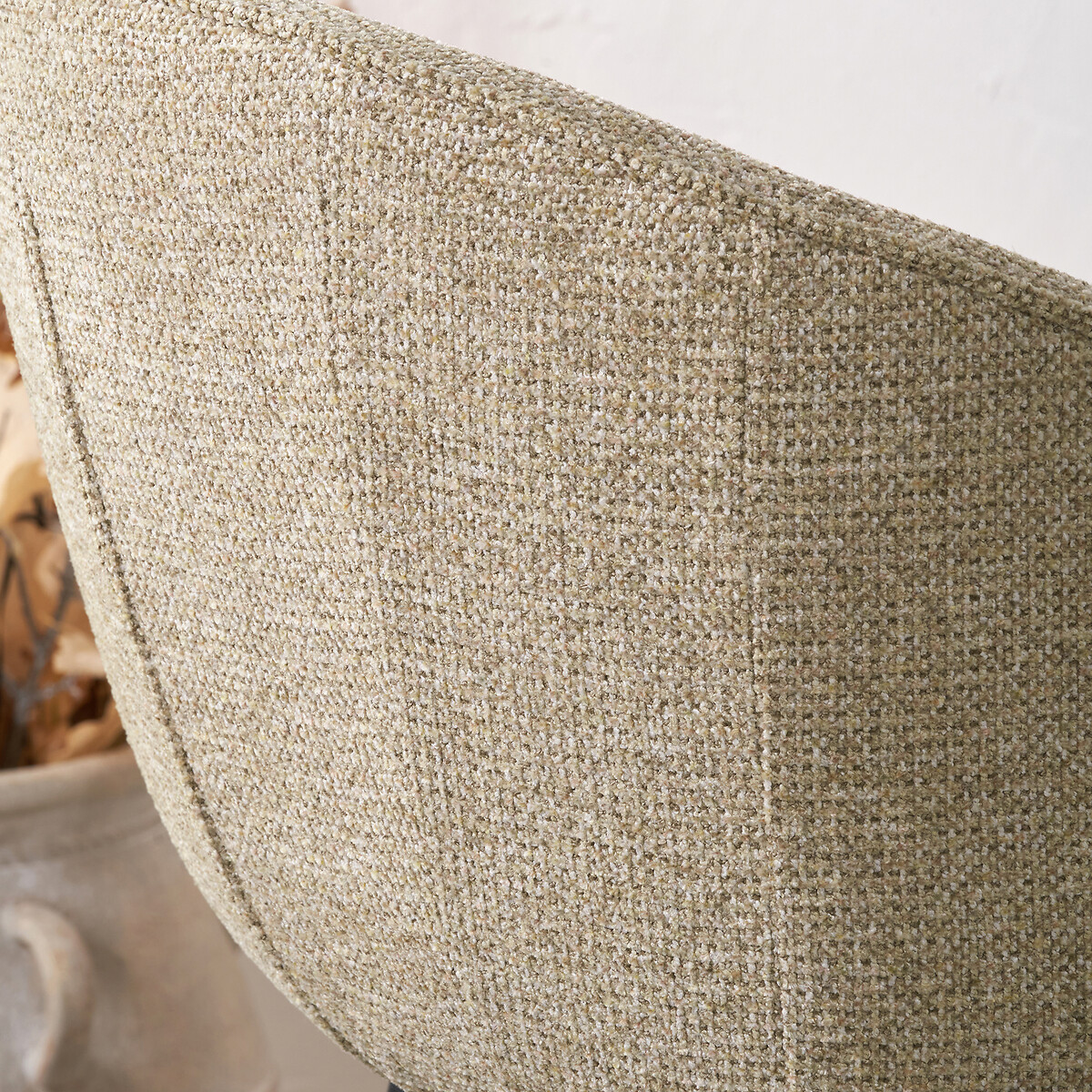 Kinley Chenille & Metal Tub Bar Stool mocha, SO'HOME