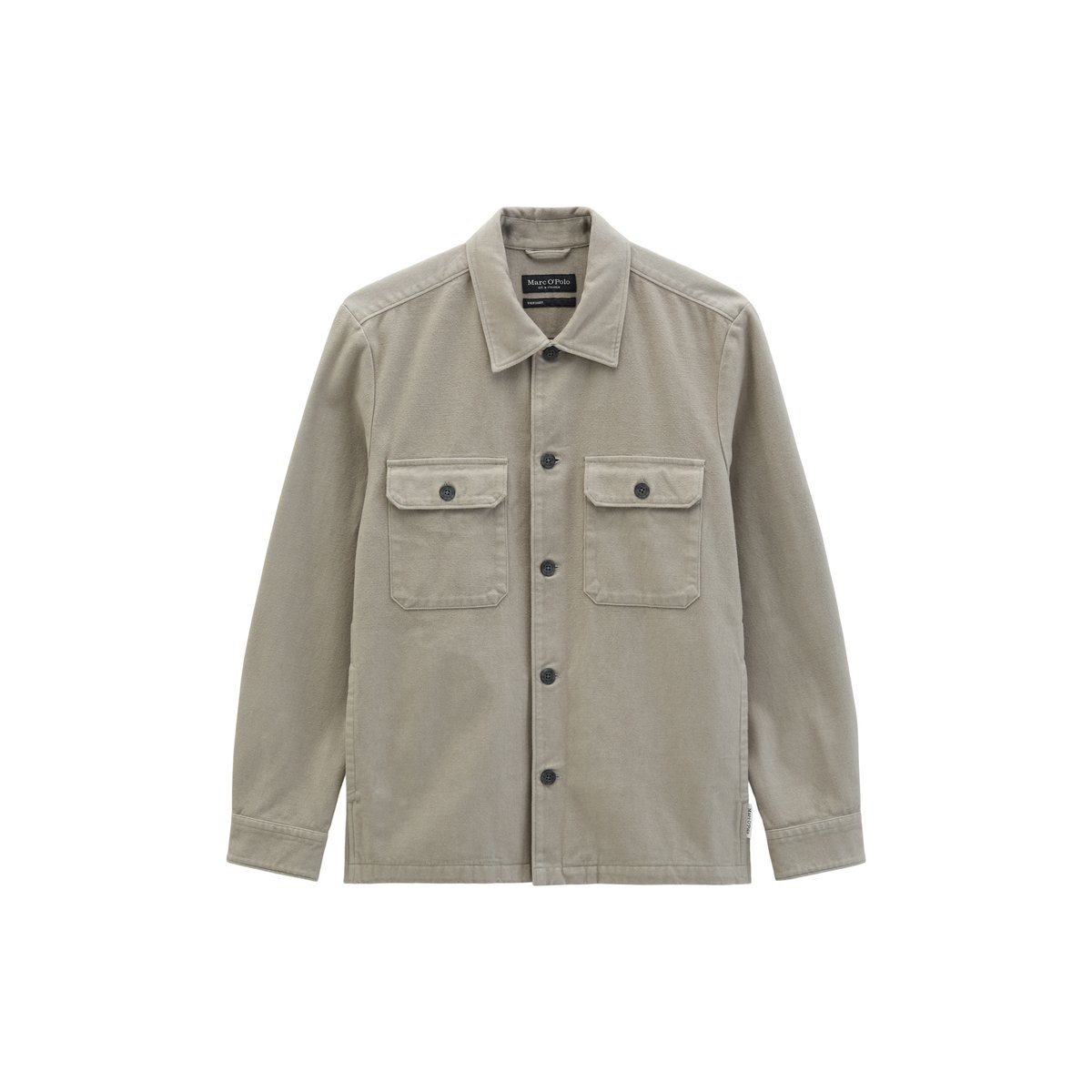 Surchemise en sergé de coton bio bicolore marron, MARC O'POLO