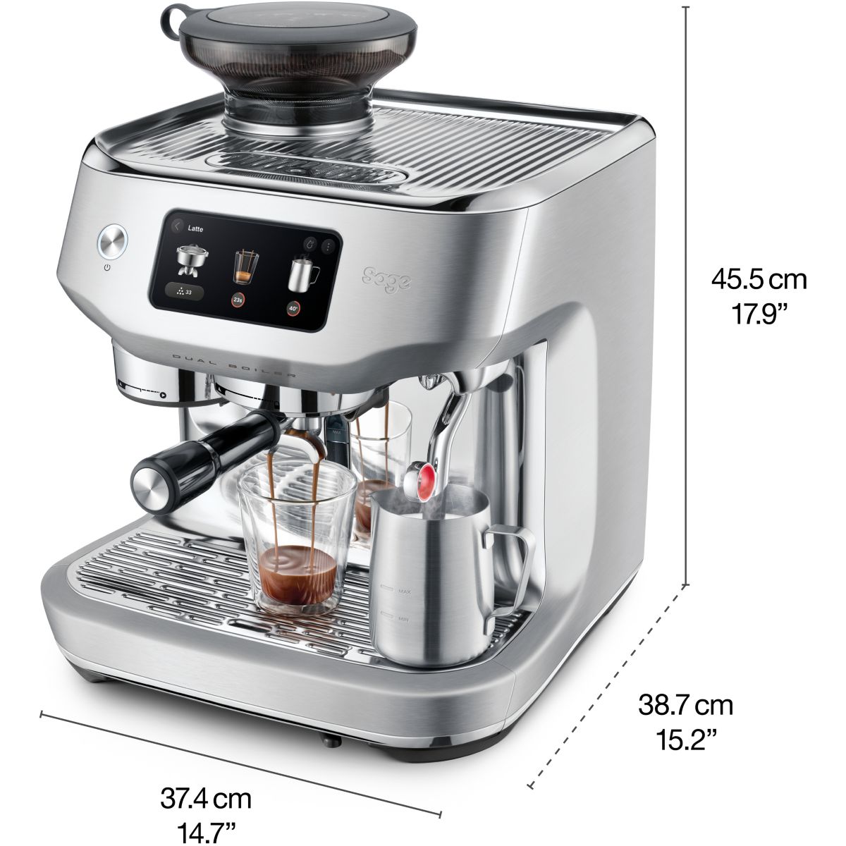 Machine à expresso SES995BSS4EEU1 couleur unique, SAGE APPLIANCES
