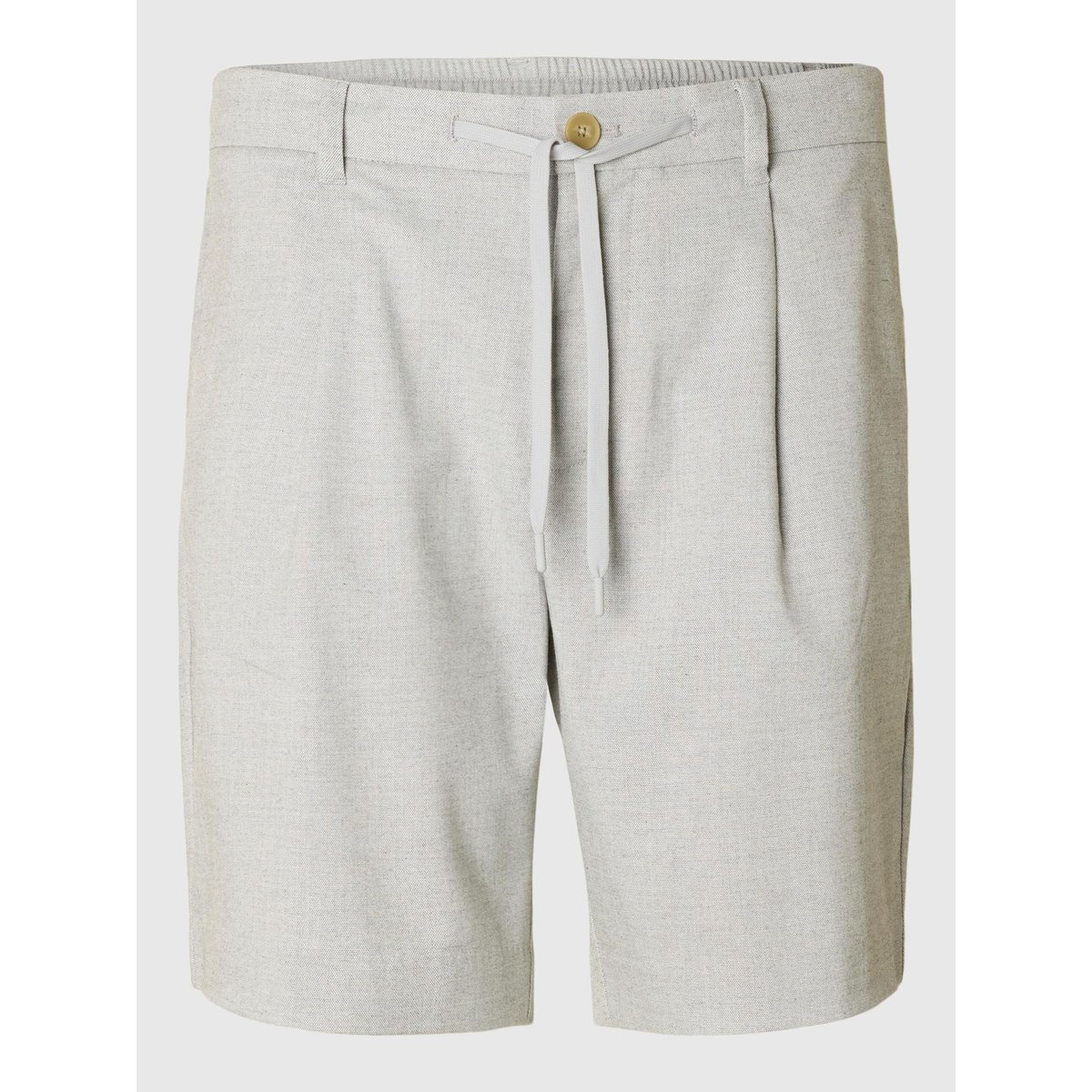 Short gris - light grey melange, SELECTED