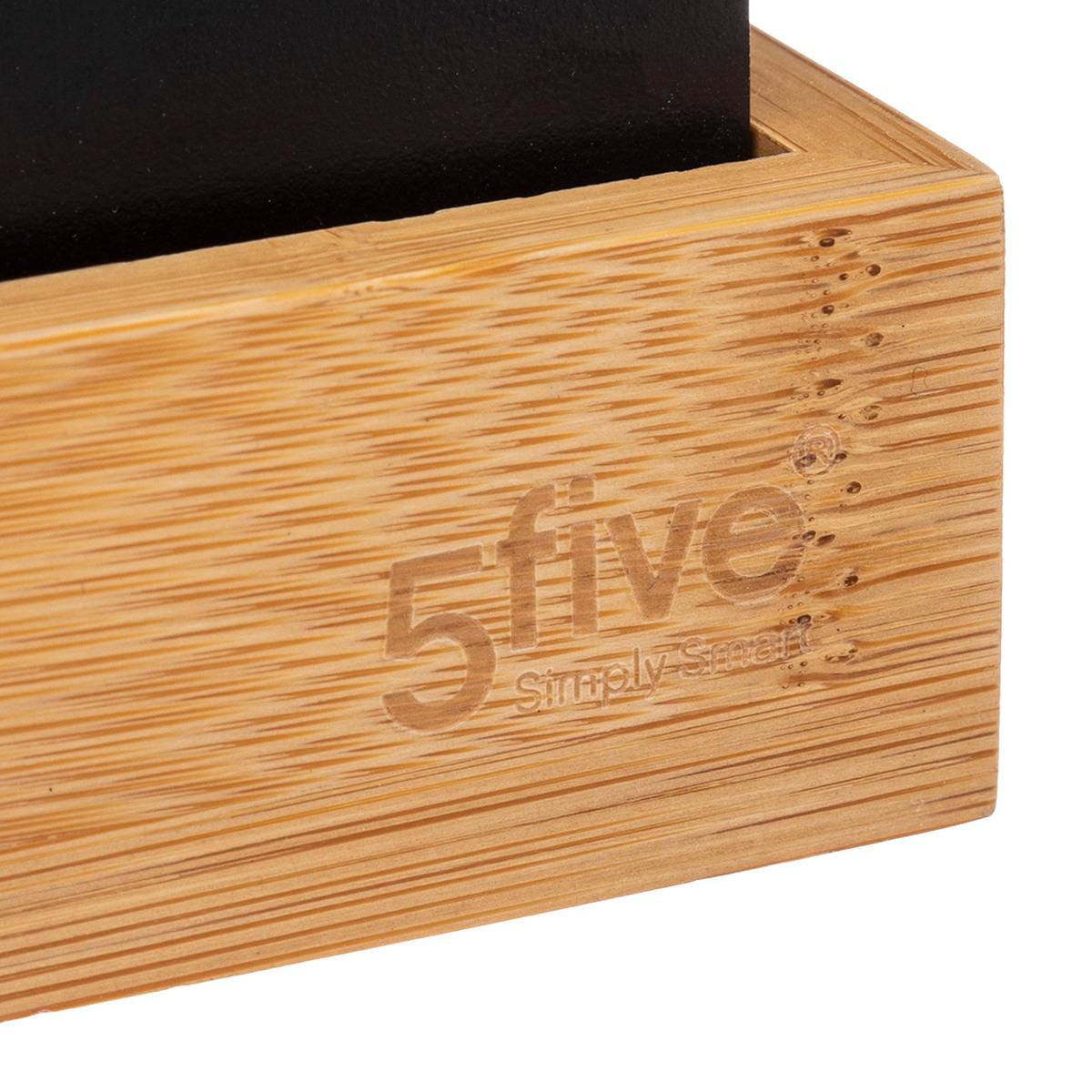 Organiseur amovible en bambou BAVA noir, 5FIVE SIMPLY SMART