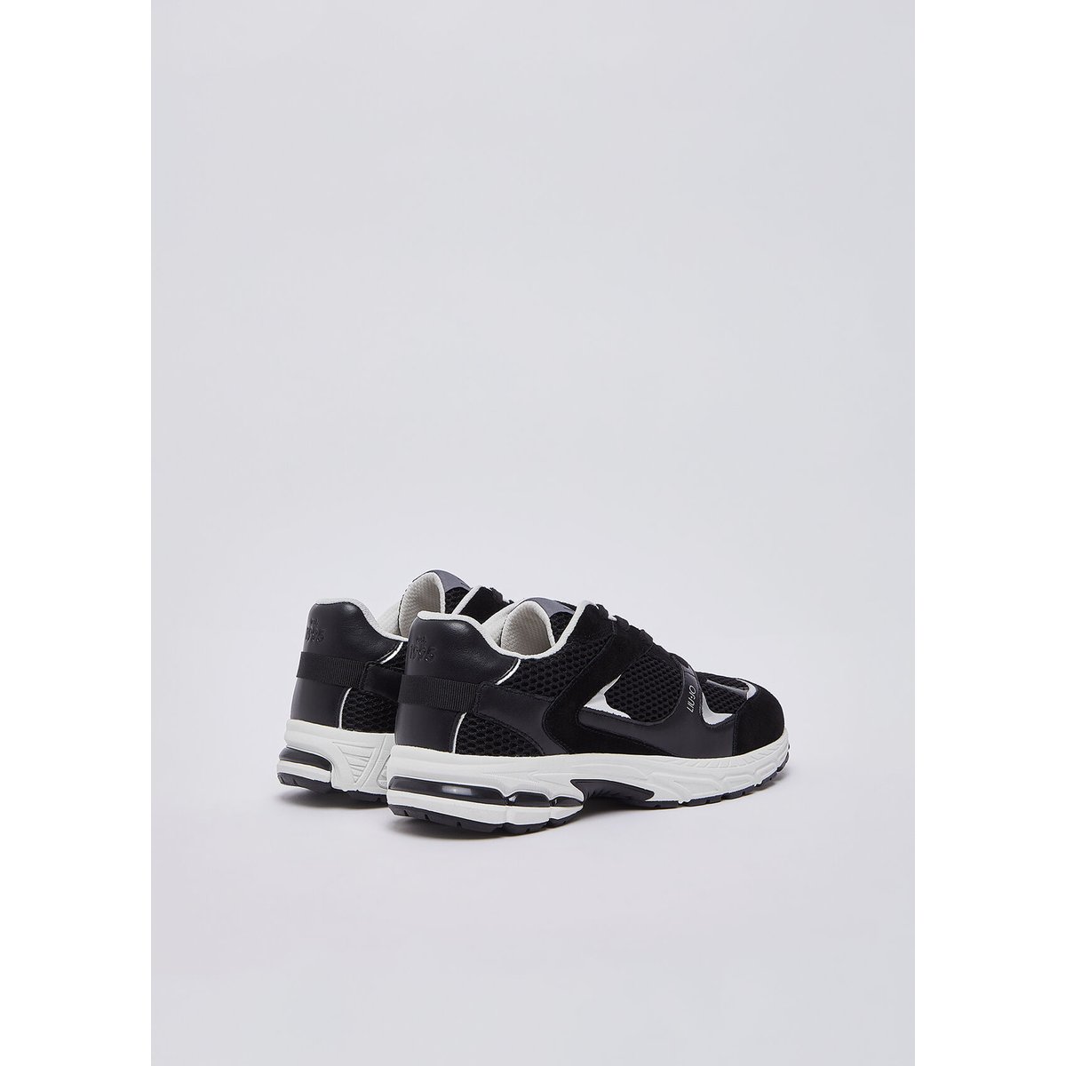 Sneakers en cuir et mesh noir, LIU JO