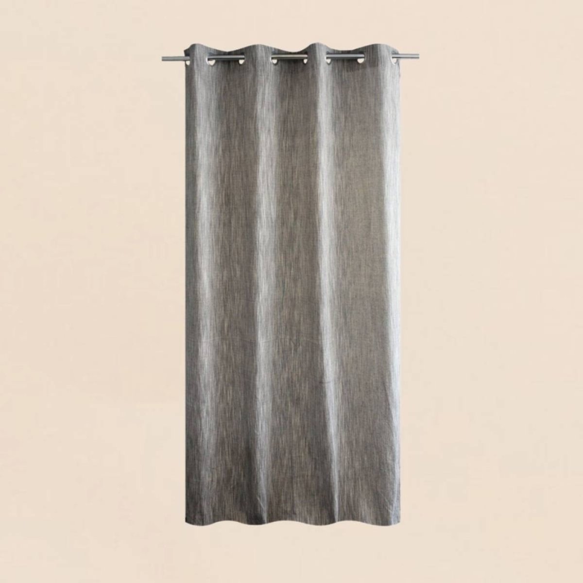 Rideau en coton 140x250cm gris, ORNAMI