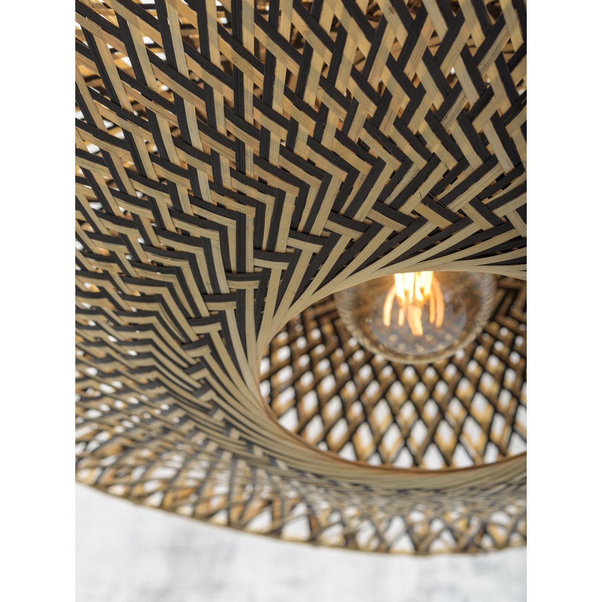Plafonnier Bambou BALI marron, GOOD & MOJO
