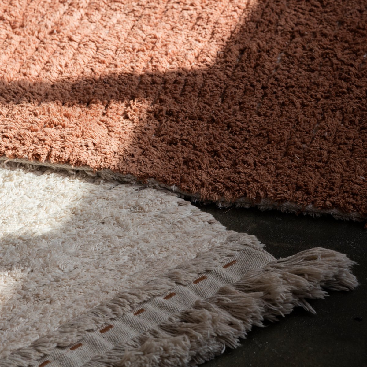 Tapis Rectangulaire en coton Tapis réversible Duetto REVERSIBLE marron, LORENA CANALS