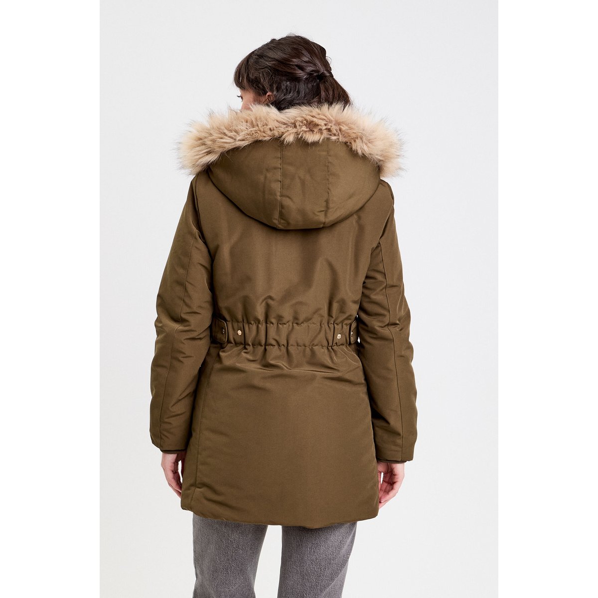 Parka à capuche vert kaki, CACHE CACHE