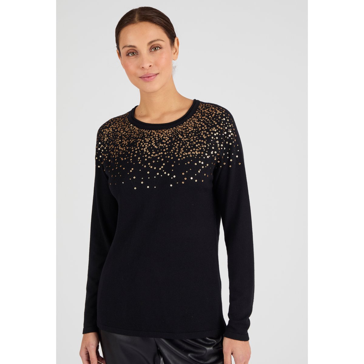 Pull à sequins noir, DAMART