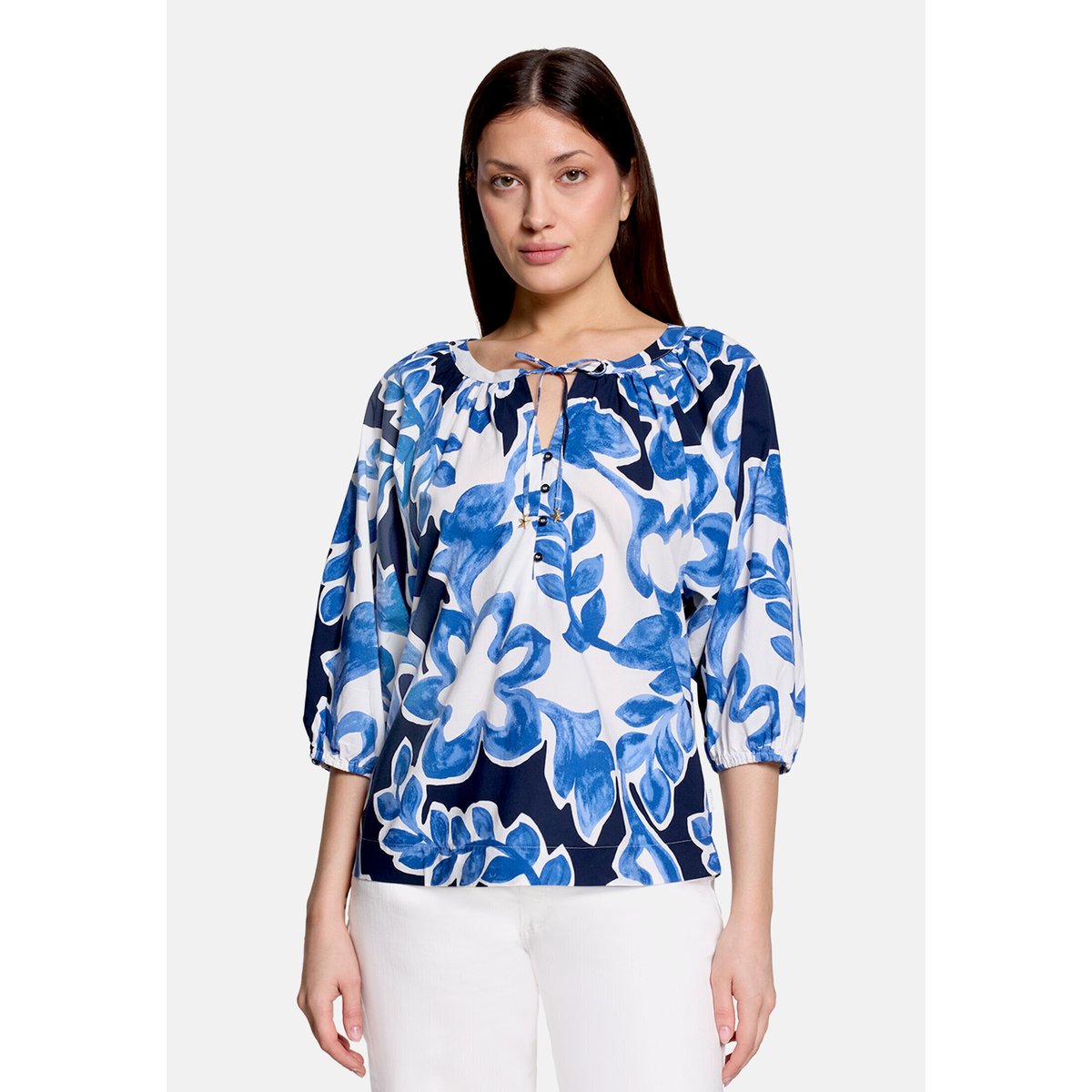 Tunique à imprimé blanc/bleu, BETTY & CO