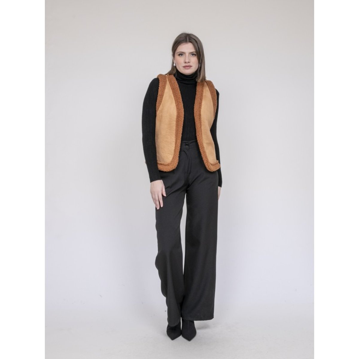 Veste Sans Manches Kimora camel, DONA LISA